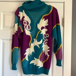 Vintage Floral Turtleneck